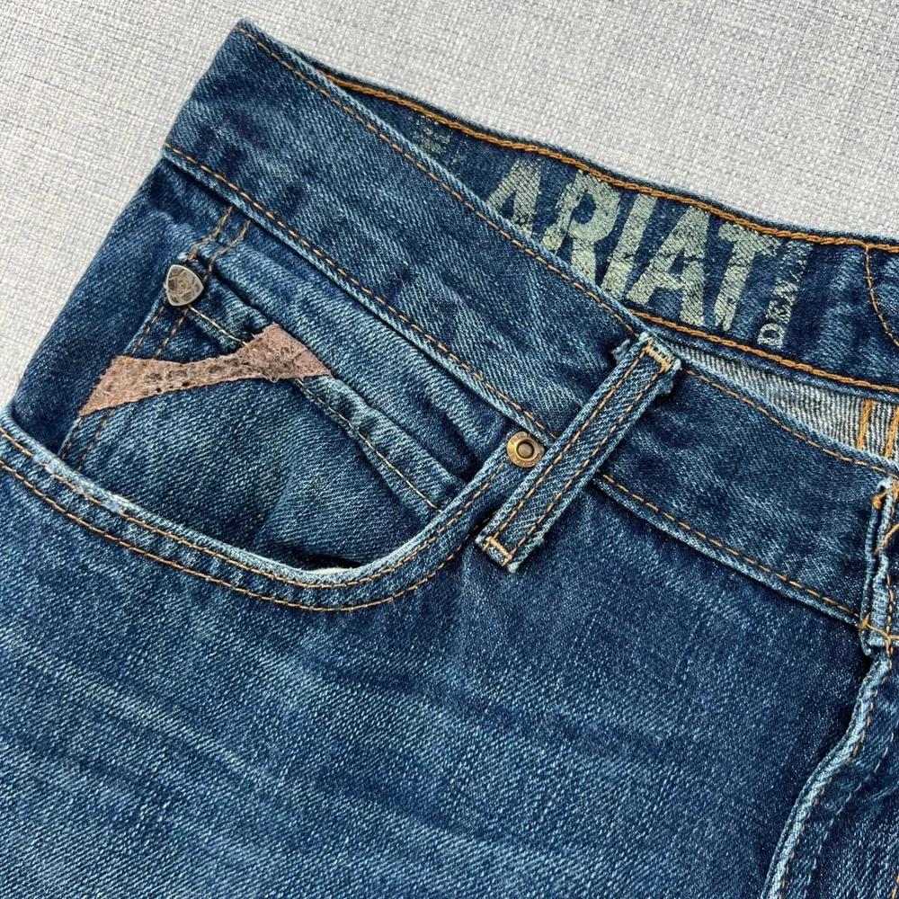 Ariat M4 Bootcut Jeans Mens 30x34 Blue Low Rise Denim Western Cowboy Workwear